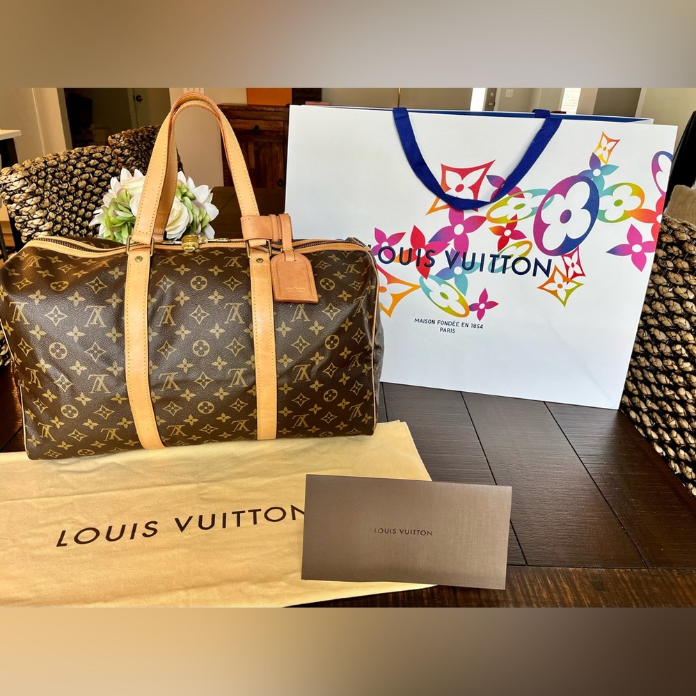 Gorgeous Louis Vuitton Sac Souple 45 Travel Bag *Carry On Compliant* Full Set